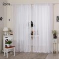 thumbnail image 1 of 2pcs Sheer Net Curtains Panels Drop Modern Eyelet Plain Solid Filtering Window Drapes for Bedroom Livingroom Home, 1 of 5