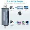 thumbnail image 4 of REQO SD Card Reader, Dual Interface USB C USB 3.0, Micro SD Card Adapter Memory Card Reader, Plug and Play for SD TF CF SDXC SDHC MMC RS-MMC Micro SD Micro SDXC Micro SDHC UHS-I Cards, 4 of 5