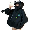 thumbnail image 2 of Frog Sweat à Capuche pour Femmes Saint-Valentin Pull à Fermeture Éclair Dessin Animé Couple Vert TTTG, 2 of 6