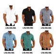 thumbnail image 2 of pitrice Chemise Homme à Simple Boutonnage Été Boutonnée Col Rabattu Polyester Mode Vêtements Cadeau d'Anniversaire Bleu Lac TTTG 1Set, 2 of 5