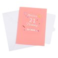thumbnail image 4 of Uxcell 21st Birthday Card, Pop-Out Birthday Card 3D Flower Bouquet Butterflies, 4 of 5