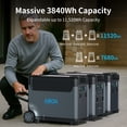 thumbnail image 4 of ABOK Ark3600 Solar Generator With Two Extra Battery Pack 3840B, Expandable to 11520Wh, Power Station for Home Backup Activity, 4 of 9