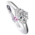 thumbnail image 3 of Or Blanc Réglable Plaqué Ouvert Réglable Amants Anneau Strass Cuivre Strass Cloutés Bijoux Amants Couple Mariage, 3 of 6