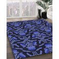 thumbnail image 3 of Ahgly Company Tapis d'Intérieur Lavables en Machine, Rectangle Bleu Nuit Transitionnel, 3' x 5', 3 of 7