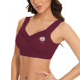 thumbnail image 3 of ManxiVoo Wireless Comfort Bras Full Coverage Minimizer with Adjustable Straps and Side Support for Everyday Wear Smooth T-Shirt Design XXL Size Wine, 3 of 6
