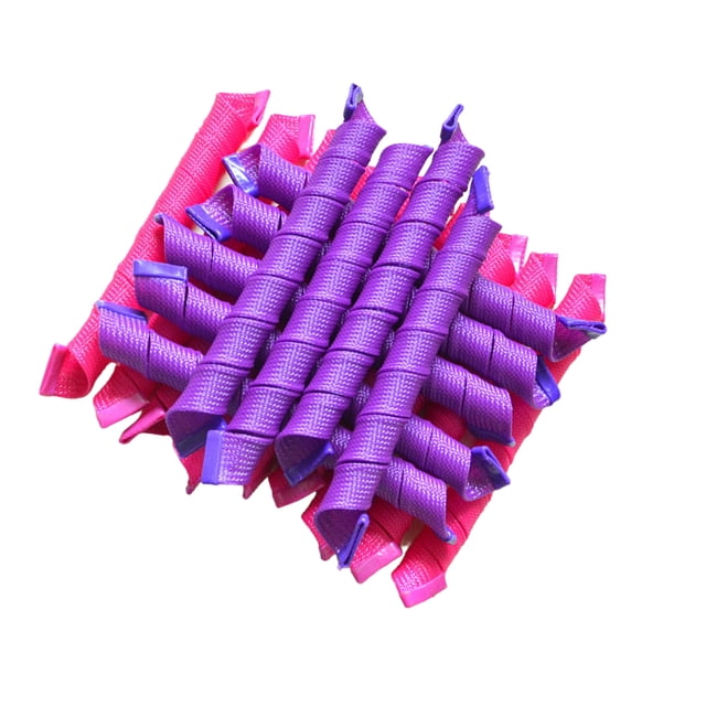 1 Set Rouleau à Cheveux Service Puissant Fonction Utile Helper Curlers Curler Design Unique pour Cheveux Longs Rose Rouge + Violet Foncé