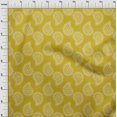 thumbnail image 4 of oneOone Velvet Medium Yellow Fabric Block Craft Projects Decor Fabric Printed By The Yard 58 Inch Wide, 4 of 5
