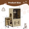 thumbnail image 3 of Royalbelle Wood Double Cat House, Litter Box Enclosure for 2 Cats with Storage, 3 of 9