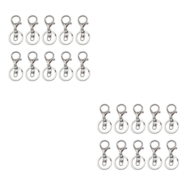 Ruiboury 10pack/lot Carabiners Lobster Claw For Keychain - Strong And Functional Accessories For Easy Key WhiteK lobster +spla 2Set