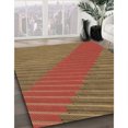 thumbnail image 3 of Ahgly Company Tapis d'Intérieur Lavable en Machine Carré Transitionnel Acajou Brun, 4 Pieds Carré, 3 of 7