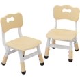 thumbnail image 3 of OUYAWEI 2 Pack 3-Level Height Adjustable Child Chair Non-Slip Pads 180 Lbs Plastic Nursery Wood Color Home Classroom, 3 of 8
