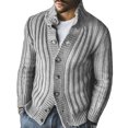 thumbnail image 3 of EGNMCR Jackets for Men Men's Fashion Fall Winter Sweater Loose Oversized Jacket, 3 of 3