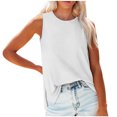thumbnail image 1 of Birdeem Débardeur pour Femmes Mode Débardeur Décontracté Couleur Unie Fente Latérale Col Rond, 1 of 12
