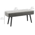 thumbnail image 3 of HOMCOM Banc de Bout de Lit 39 Pouces, Banc d'Entrée Rembourré pour Salon, 3 of 10