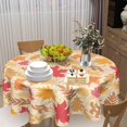 thumbnail image 4 of Nappe Ronde à Feuilles d'Automne 60 Pouces, Récolte d'Automne, Feuilles d'Érable, Nappe de l'Action de Grâce, Nappe de Style Ferme en Polyester, Housse de Table pour Cuisine, Salle à Manger, Fête, Décor Intérieur Extérieur, 4 of 6