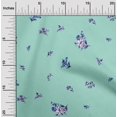 thumbnail image 1 of oneOone Tissu Popeline de Coton Feuilles & Fleurs Imprimé Floral Tissu BTY 56 Pouces de Large, 1 of 4