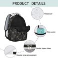 thumbnail image 3 of Hand-drawn Cat Graphic Student School Backpack with Cute Cat and Pet Lover Design Artistic Watercolor Print Book Bag, 3 of 6