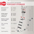 thumbnail image 2 of Hailo Folding 4 Step Non-Slip Ladder for Home & Kitchen, L100, Silver/Black, 2 of 12