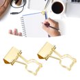 thumbnail image 3 of Binder Clips Creux de Bureau de Papeterie de Chat Longue Queue Fournit le Fer en Forme de Chat pour les Clips de Queue Étendus 100Pcs, 3 of 8
