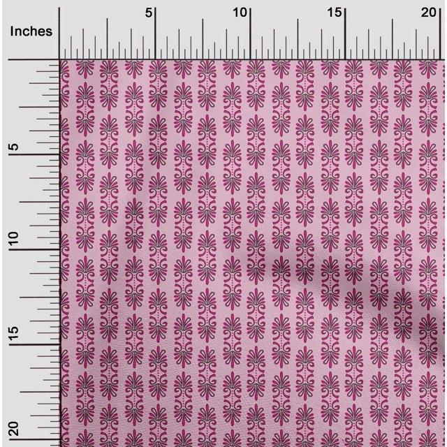 oneOone Cotton Poplin Fabric Dot & Floral Block Decor Fabric Printed BTY 56 Inch Wide