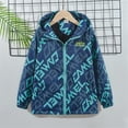 thumbnail image 2 of 2025 3-14Y Boys Spring Windproof Jackets Fleece Lined Baby Jackets Hooded Windbreakers Green, 2 of 8