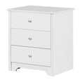 thumbnail image 2 of South Shore Vito Nightstand with Charging Station and Drawers for Adult, in Pure White, 2 of 12