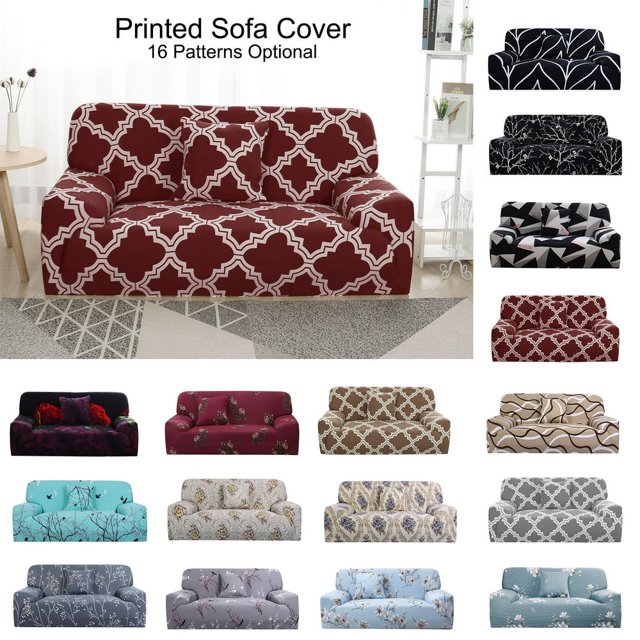CHOK Housse de Sofa Extensible en Spandex pour Causeuse Fleur Rouge Moyen
