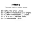 thumbnail image 2 of Transit Auto Front Coated Disc Brake Rotors and Ceramic Pads Kit for Car Chevrolet Cruze Sonic Limited KGA-100754, 2 of 11