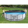 thumbnail image 4 of Bestway Flowclear 12 Foot Round Pool Cover w/ Drain Holes for Above Ground Pools, 4 of 9