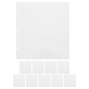 KAKOWELY pages de Recharge pour Reliure 10 Pcs pages d'Album Photo Autocollantes Recharge pour Reliure de Scrapbooking pour Albums Photo et Collections de Cartes pages de Recharge de Scrapbooking