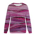 thumbnail image 3 of Babysbule Liquidation Hauts d'Automne pour Femmes T-Shirt Décontracté à Col Rond à Manches Longues pour Femmes Haut Ample Chandail, 3 of 4