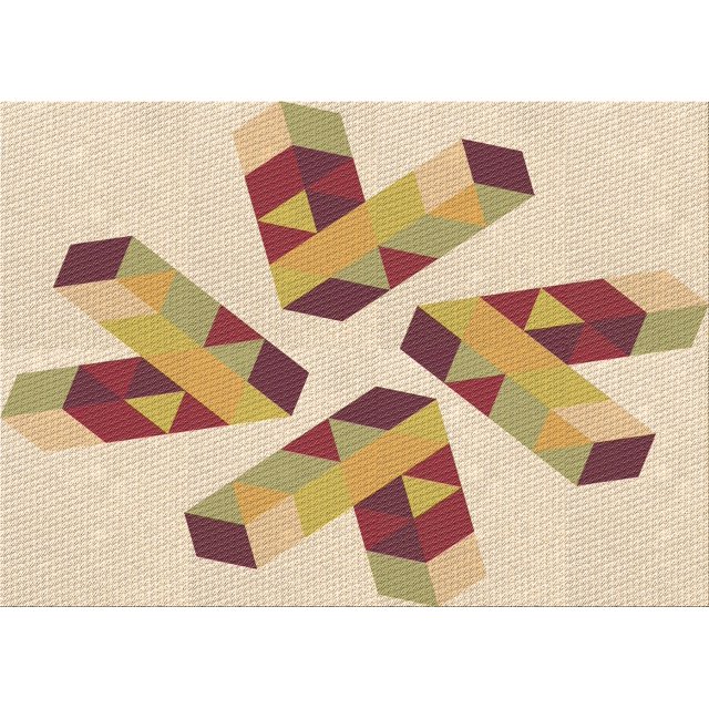 Ahgly Company Tapis d'Intérieur Lavables à la Machine Rectangle Transitionnel Doré Blond Doré, 3' x 5'