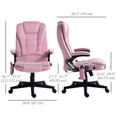 thumbnail image 3 of Vinsetto Massage Office Chair with 6-Point Vibration, Pink, 3 of 10