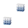 thumbnail image 4 of Wweixi Pack of 3 Ice Cubes Mold Leakproof Refrigerator Icing DIY Mould Reusable 3 Sets 2Set, 4 of 6