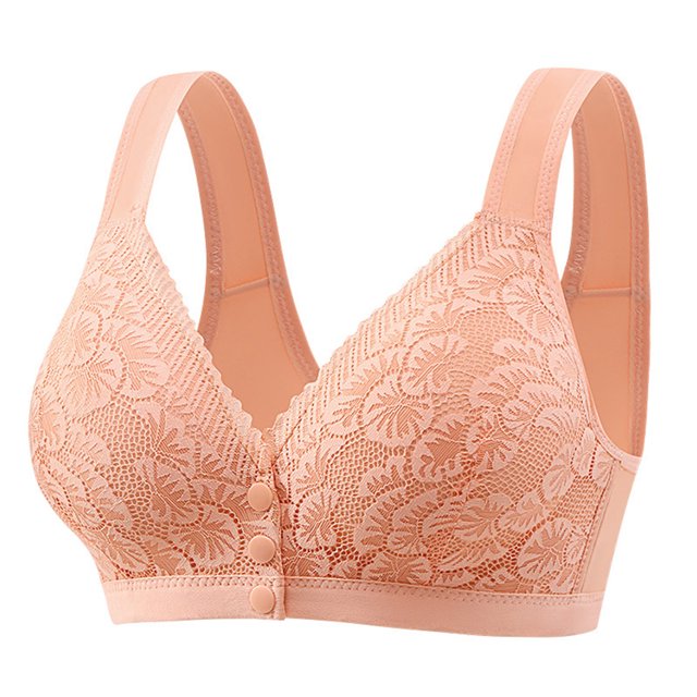 fheaev Summer Savings Clearance Front Closure Bras For Women Full Coverage Plus Size Bras Front Buckle Underwear Bralette Bra Women's Without Steel Rings Front Button Style Bra