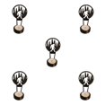 thumbnail image 1 of Transemion Stainless Steel Classic Pattern Candle Holders With Vivid Images For Halloween Decor Spooky K 5Set, 1 of 6