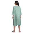 thumbnail image 4 of Moomaya Chemise de Nuit en Coton pour Femmes Imprimée à Col Rond avec Patte de Boutonnage, 4 of 6