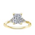 thumbnail image 1 of 0.65 T.C.W Radiant Shape Natural Diamond Latest Design Halo Wedding Ring for Ladies Solid 14K Yellow Gold Size 8, 1 of 8