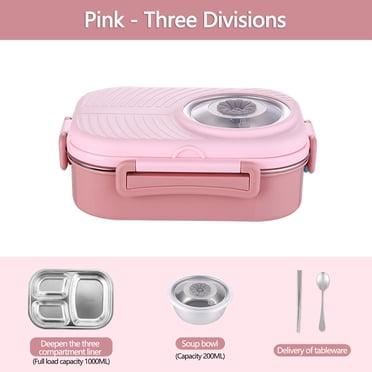 RKSTN Bento Box Stainless Steel Lunch Box Office Worker Student Lunch Box Sealed Lunch Box With Soup Bowl Student Tableware Compartment Insulation Lunch Box Bento Box
