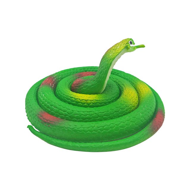Creative Tricky High Simulation Toy 31.5in Snake Soft Glue Scary Whole Person Rubber Animal Fake Snake Risso‘s Cobra