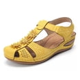 thumbnail image 4 of LSLJS Chaussures Compensées pour Femmes, Sandales Confortables à Fleurs Ajourées à Bout Rond pour Femmes Dames Fille, Chaussures à Semelle Souple, 4 of 4