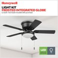 thumbnail image 3 of Honeywell Braystone 42 Inch Indoor LED Ceiling Fan with Pull Chain, Matte Black, 3 of 12