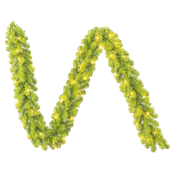 Holiday Time Lawndale 9' Pre-Lit Christmas Garland-Green