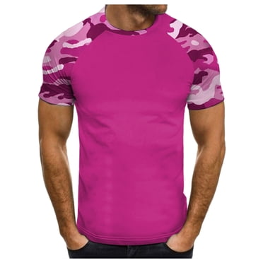 LUOGENLI T-shirts pour Homme pour Hommes T-shirts Décontractés Mode Imprimé Camouflage Col Rond Manches Courtes T-Shirt Tee T-shirts Hommes Blanc Vêtements d'Été T-shirts pour Hommes T-shirts Graphiques T-shirts d'Été Vêtements d'Été m