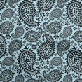 thumbnail image 1 of oneOone Rayon Light Blue Fabric Asian Paisley Block Sewing Craft Projects Fabric Prints By Yard 56 Inch Wide, 1 of 5