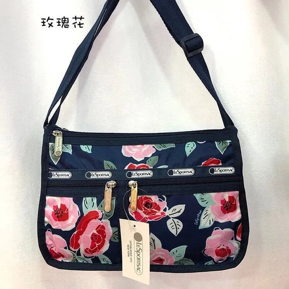 Lesportsac Nouveau Kawaii Sanrio Hello Kitty Snoopy Sac pour Femme Pratique Léger à Plusieurs Couches Sac Diagonal Sac à Bandoulière