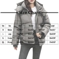thumbnail image 2 of Économies d'Automne/hiver! srobpty Manteau Matelassé à Manches Longues pour Femmes, Veste à Capuche Décontractée Colorée à Manches Longues pour Dames Blanc, TTG, 2 of 4