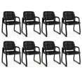 thumbnail image 1 of Costway Ensemble de 8 Chaises de Salle d'Attente, Chaise de Conférence Rembourrée pour Invités avec Accoudoirs, 1 of 9