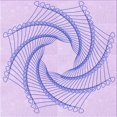 thumbnail image 1 of Ahgly Tapis d'Intérieur Lavable en Machine Carré Transitionnel Mimosa Violet, 8 Pieds Carré, 1 of 7