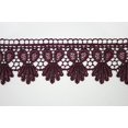 thumbnail image 1 of Altotux 1.75" 20 Colors Embroidered Floral Venice Lace Trim Guipure By 2 Yards (Eggplant), 1 of 2